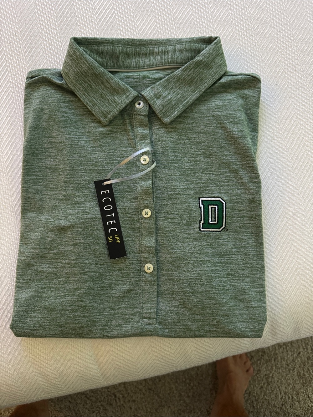 Ecote Heathered Green Polo Shirt